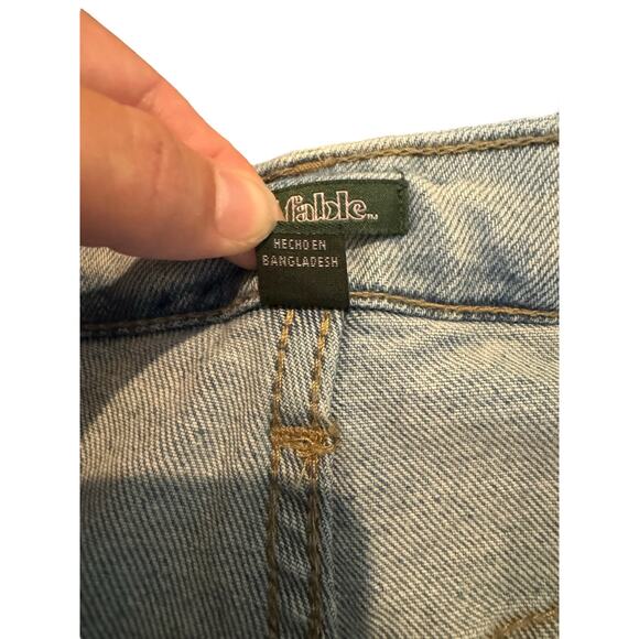 Wild Fable Super High Rise Straight Jeans Womens 8 Light Wash Distressed Denim - Picture 5 of 9